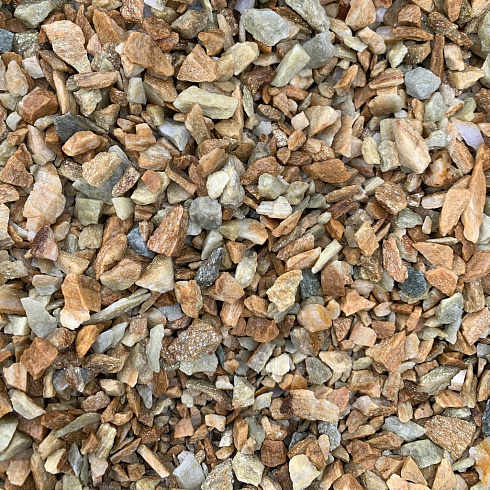 Kamenclub.ru: Щебень крошка желтый (ЗЛАТОЛИТ) фр. 5-10 мм.  купить в Брянске мрамор золотистый, бежевый, желтый каменная ландшафтная декоративная крошка здатолита 8500 руб/т   фото КАМЕНЬ КЛУБ