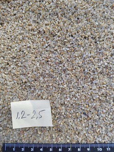 Кварцевый песок сухой фракцинированный фр. 1,2-2,5 мм.  купить в Брянске фото Камень Клуб