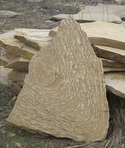Kamenclub.ru: Форматный камень (плаха) пошаговая дорожка от 70-150 см (4 -12 см)  купить в Брянске плитняк  форматный плаха желтый песчаник 9 000 руб/т   фото КАМЕНЬ КЛУБ