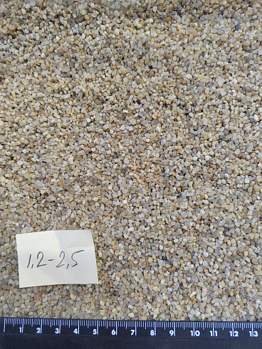Кварцевый песок сухой фракцинированный фр. 1,2-2,5 мм.  купить в Брянске фото Камень Клуб