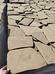 Kamenclub.ru: Песчаник пластушка серо-зеленый (3,0 см)  купить в Брянске песчаник серо-зеленый, серый, зеленый песчаник пластушка колотый рваный ландшафтный 10200 руб/м3   фото КАМЕНЬ КЛУБ