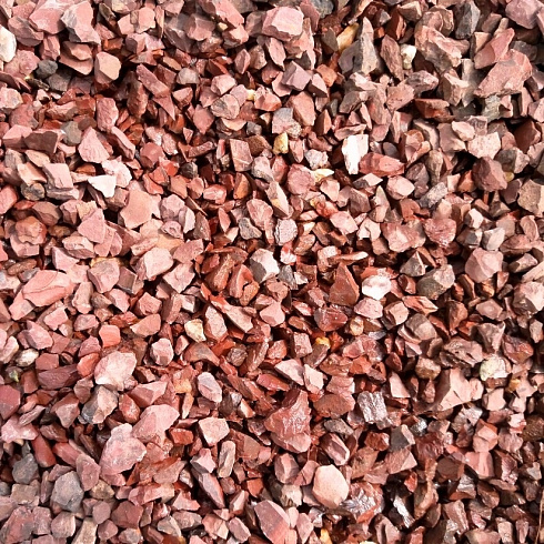 Kamenclub.ru: Щебень крошка красный (ЯШМА) фр. 10-20 мм.  купить в Брянске яшма красный, бордовый, оранжевый, рыжий декоративный каменный ландшафтный щебень колотый 9000 руб/т   фото КАМЕНЬ КЛУБ