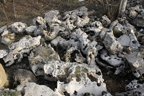 Kamenclub.ru: Выветренный известняк (степной) фр. 500-1500 мм.  купить в Брянске    10000 руб/т   фото КАМЕНЬ КЛУБ