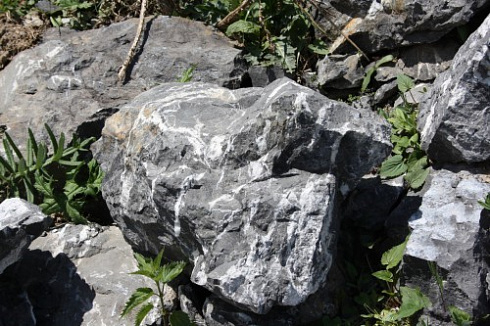 Kamenclub.ru: Черный мрамор скальник фр. 1000-1500 мм.  купить в Брянске мрамор черный белый серый крупный колотый валун ландшафтный 9000 руб/т   фото КАМЕНЬ КЛУБ