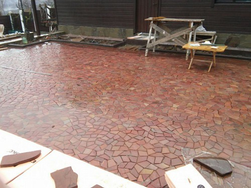 Kamenclub.ru: Песчаник брусчатка (Готика) art PSK-L-01  купить в Брянске    2600 руб/кв.м    фото КАМЕНЬ КЛУБ