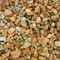 Kamenclub.ru: Щебень крошка желтый (ЗЛАТОЛИТ) фр. 10-20 мм.  купить в Брянске златолит бежевый, золотистый, желтый каменная декоративная крошка щебня златолита 10800 руб/т   фото КАМЕНЬ КЛУБ