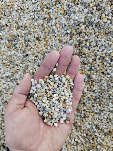 фото Галька крымская жемчужная фр. 3-5 мм. купить в Брянске  в интернет-портале КАМЕНЬ КЛУБ